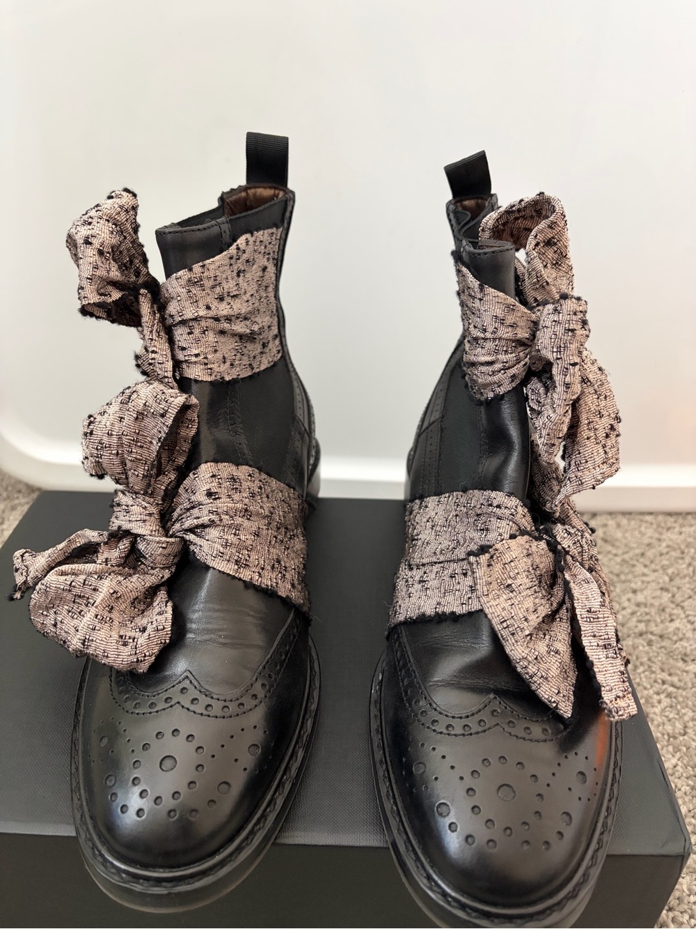 AGL Black Leather Boots.